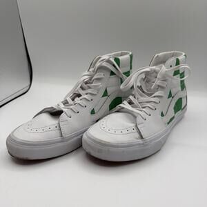 VANS Off The Wall SK8-Hi Checked Skate Green White MENS 8.5, WOMENS 10 Shoes